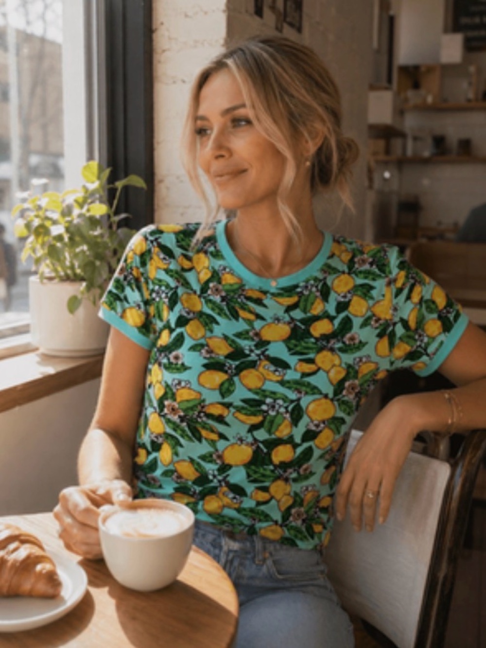 Vera Bradley Women’s Lemon Grove pajama shirt Small NEW